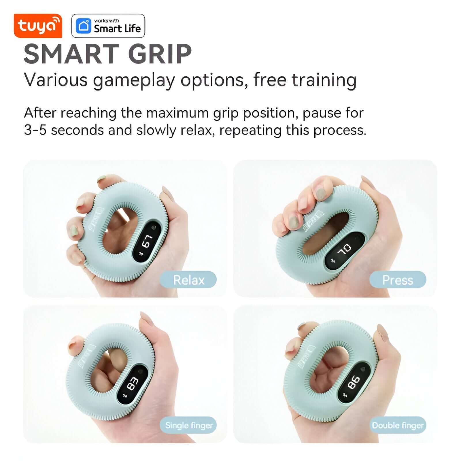 30lbs Smart Hand Gripper - Wrist Exercise